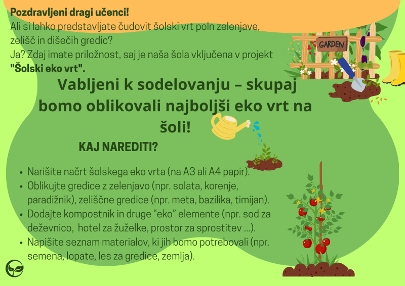 Green Illustrated Eco Garden Trifold Brochure - 1